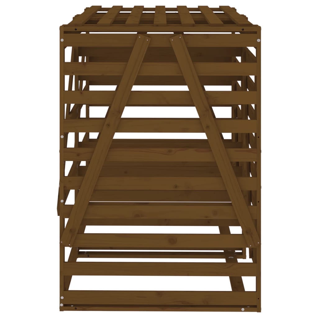 Containerberging dubbel massief grenenhout honingbruin – afbeelding 7