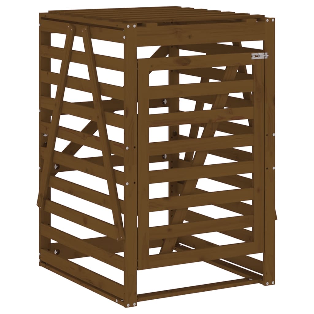 Containerberging dubbel massief grenenhout honingbruin – afbeelding 8