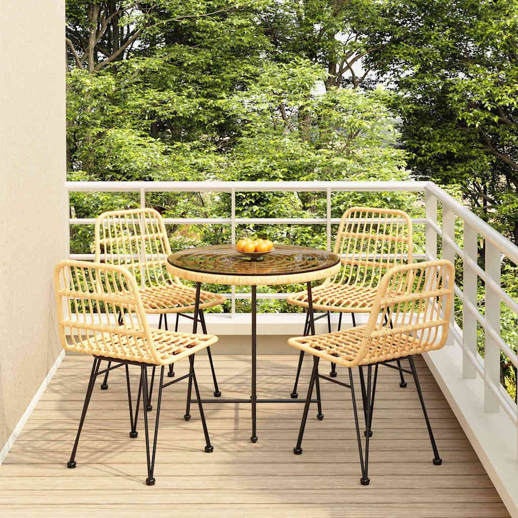 5-delige Tuinset poly rattan – afbeelding 1