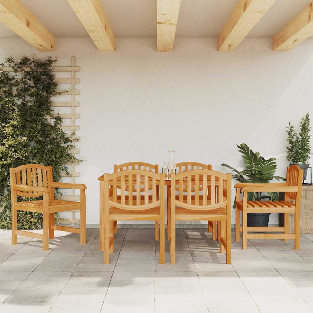 Tuinstoelen 6 st 58x59x88 cm massief teakhout – afbeelding 1