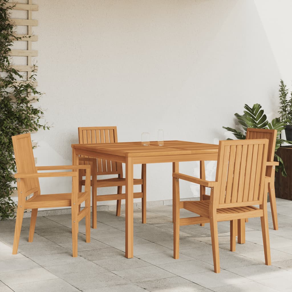 5-delige Tuinset massief teakhout – afbeelding 1