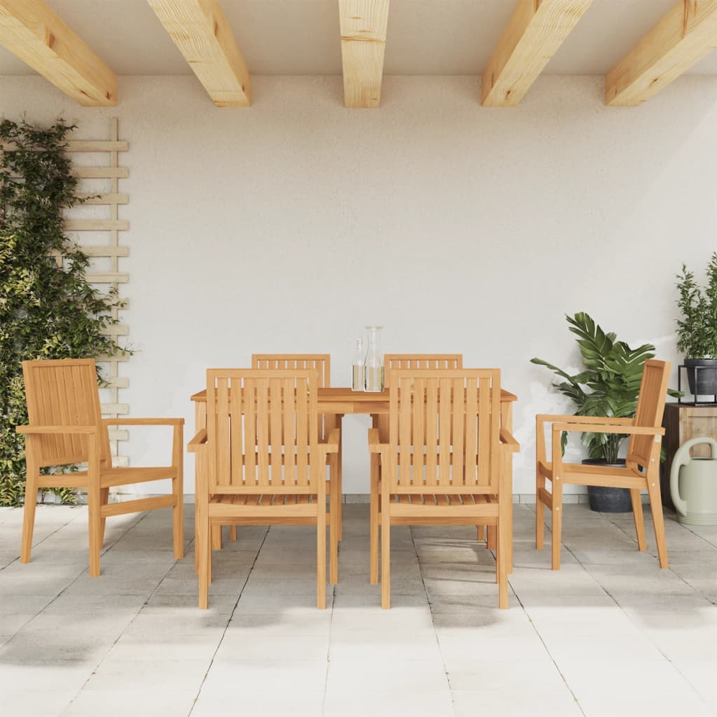 7-delige Tuinset massief teakhout – afbeelding 1