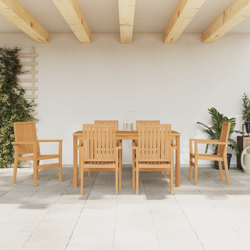 7-delige Tuinset massief teakhout – afbeelding 1