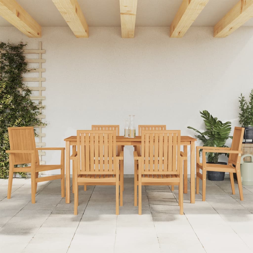 7-delige Tuinset massief teakhout – afbeelding 1
