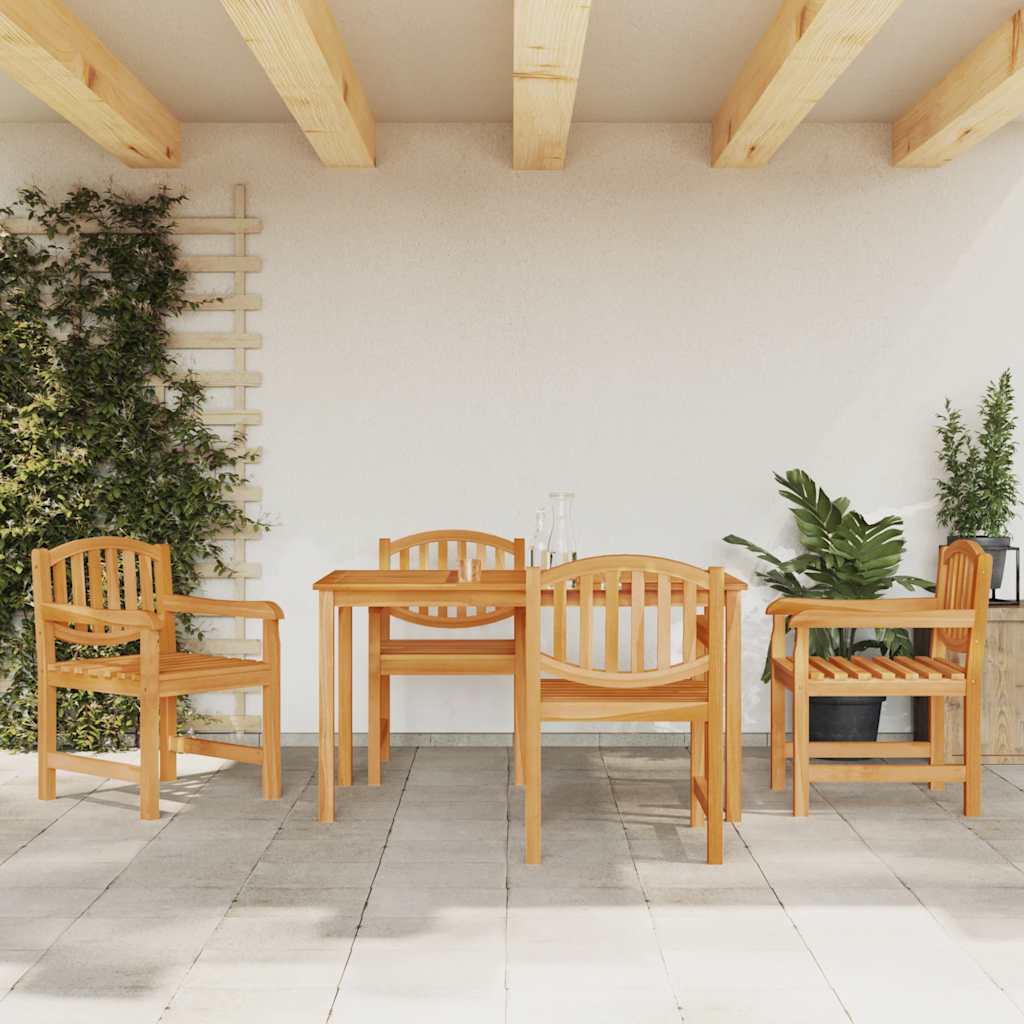 5-delige Tuinset massief teakhout – afbeelding 1