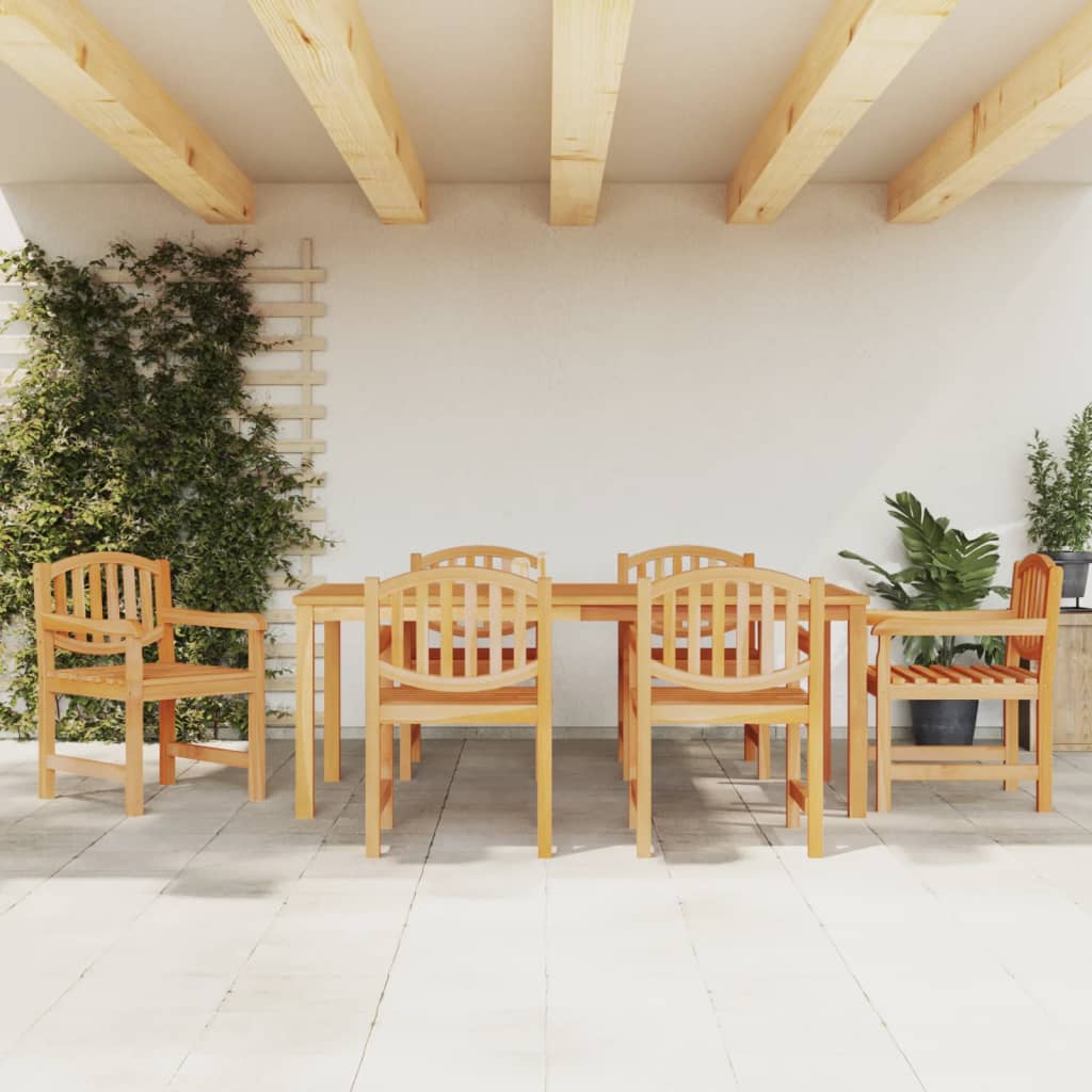 7-delige Tuinset massief teakhout