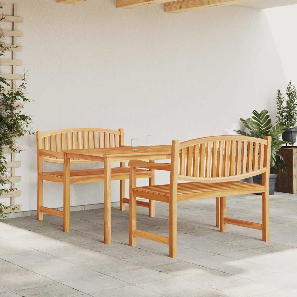 3-delige Tuinset massief teakhout – afbeelding 1