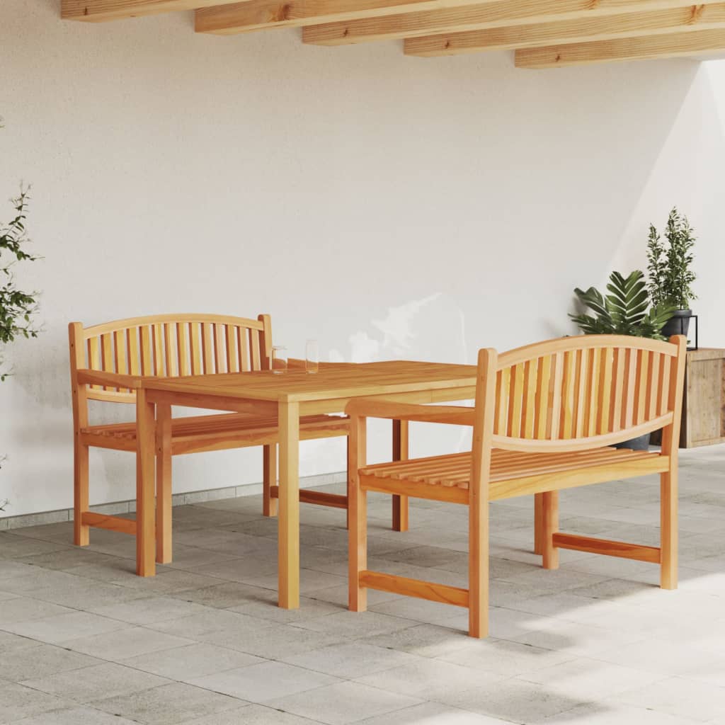 3-delige Tuinset massief teakhout – afbeelding 1