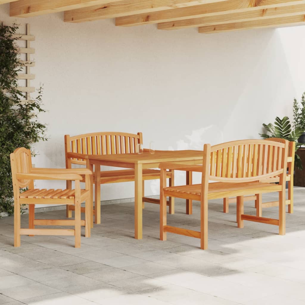 5-delige Tuinset massief teakhout – afbeelding 1