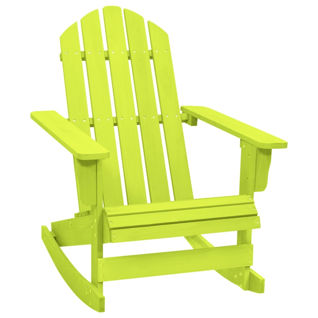 Schommelstoel Adirondack massief vurenhout groen – afbeelding 1