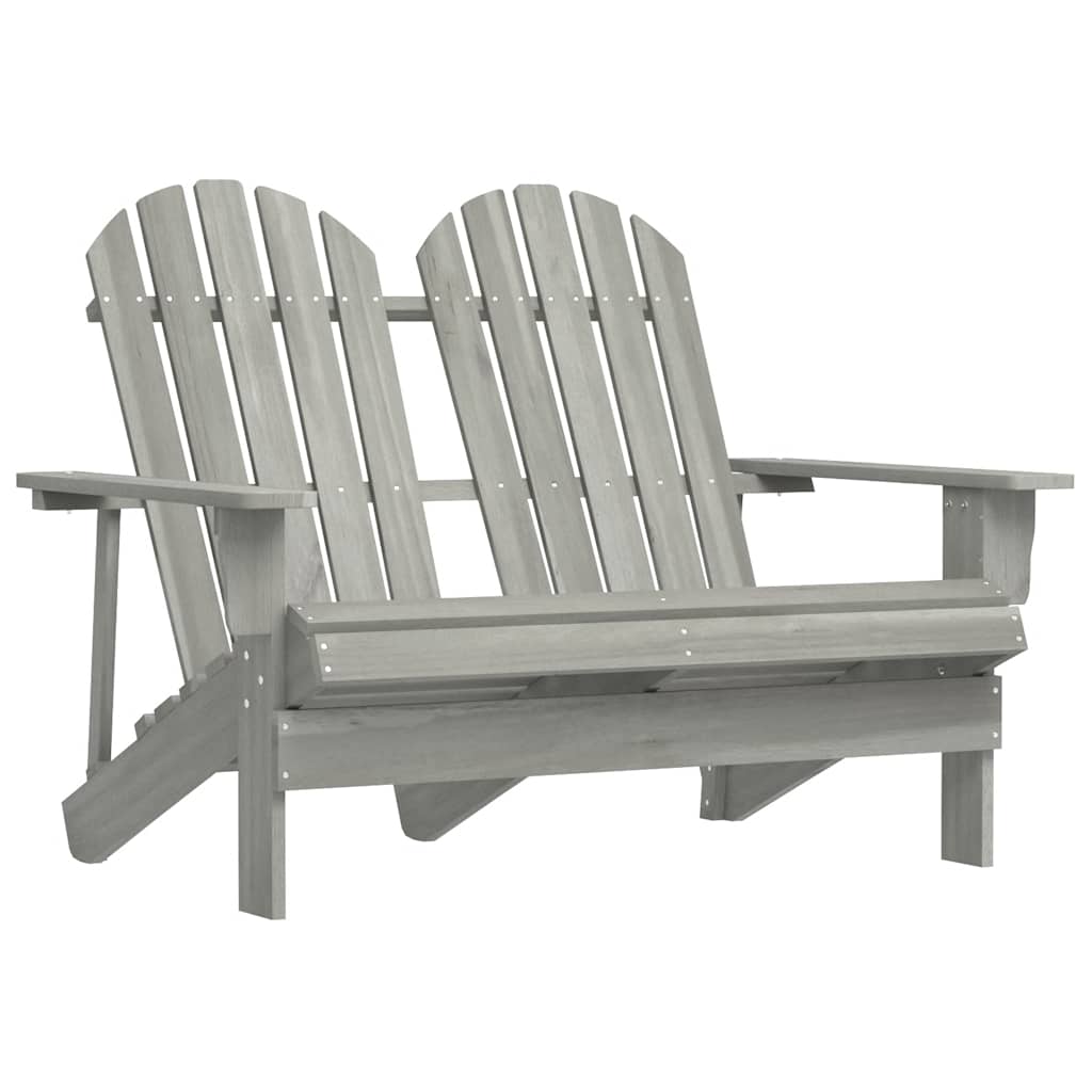 Tuinstoel 2-zits Adirondack massief vurenhout grijs