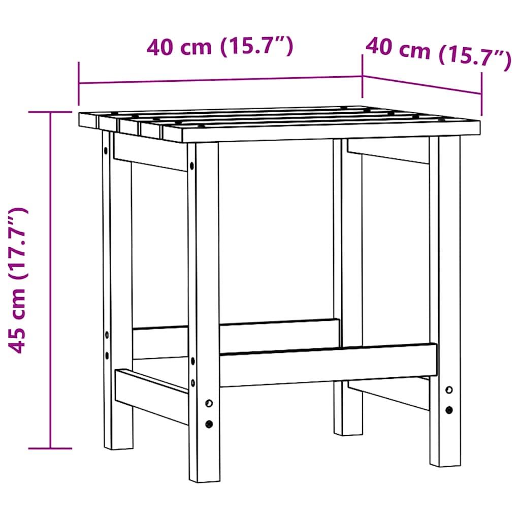 Tuinstoel Adirondack met tafel massief vurenhout – afbeelding 12