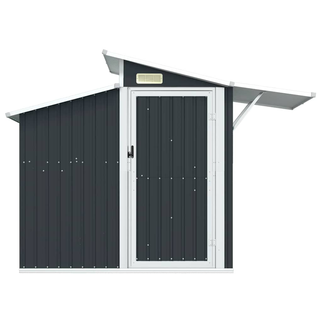 Tuinschuur 270x130x208,5 cm gegalvaniseerd staal antracietkleur – afbeelding 3
