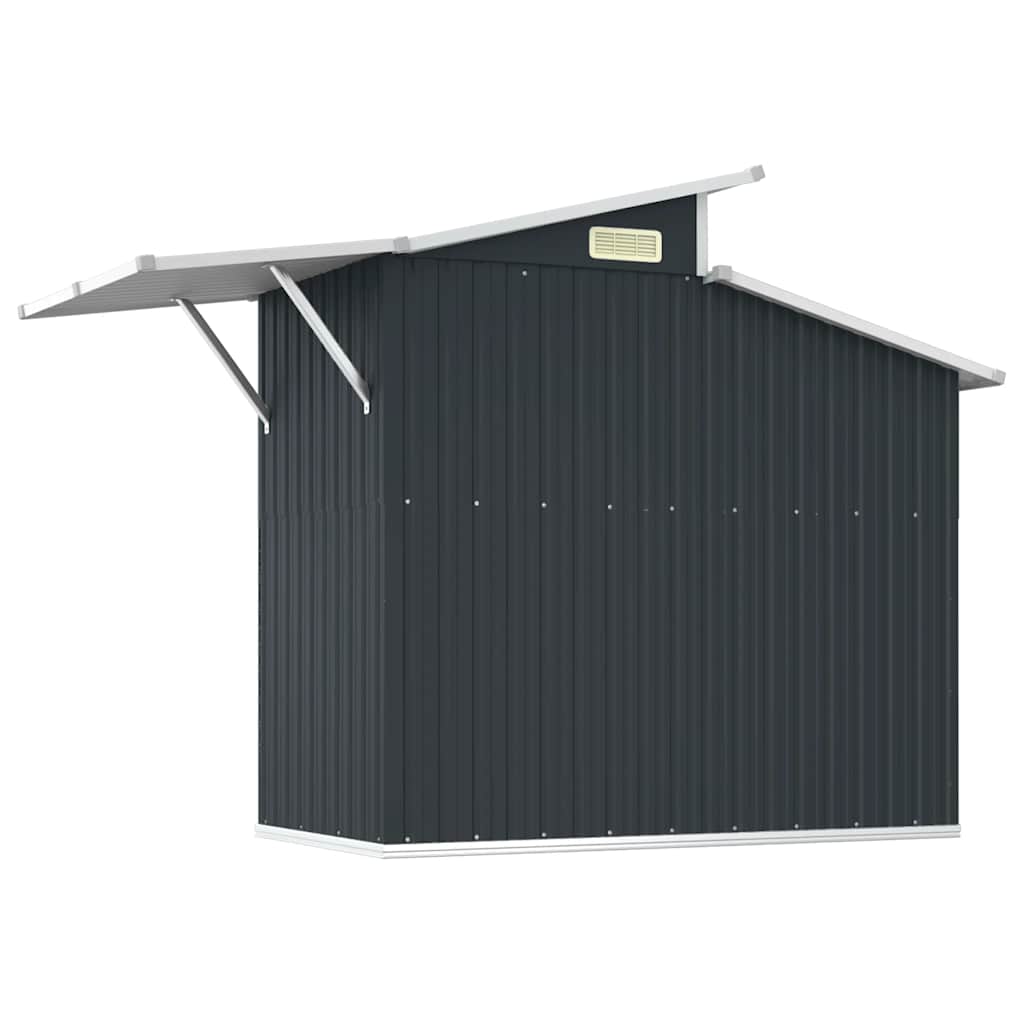 Tuinschuur 270x130x208,5 cm gegalvaniseerd staal antracietkleur – afbeelding 6