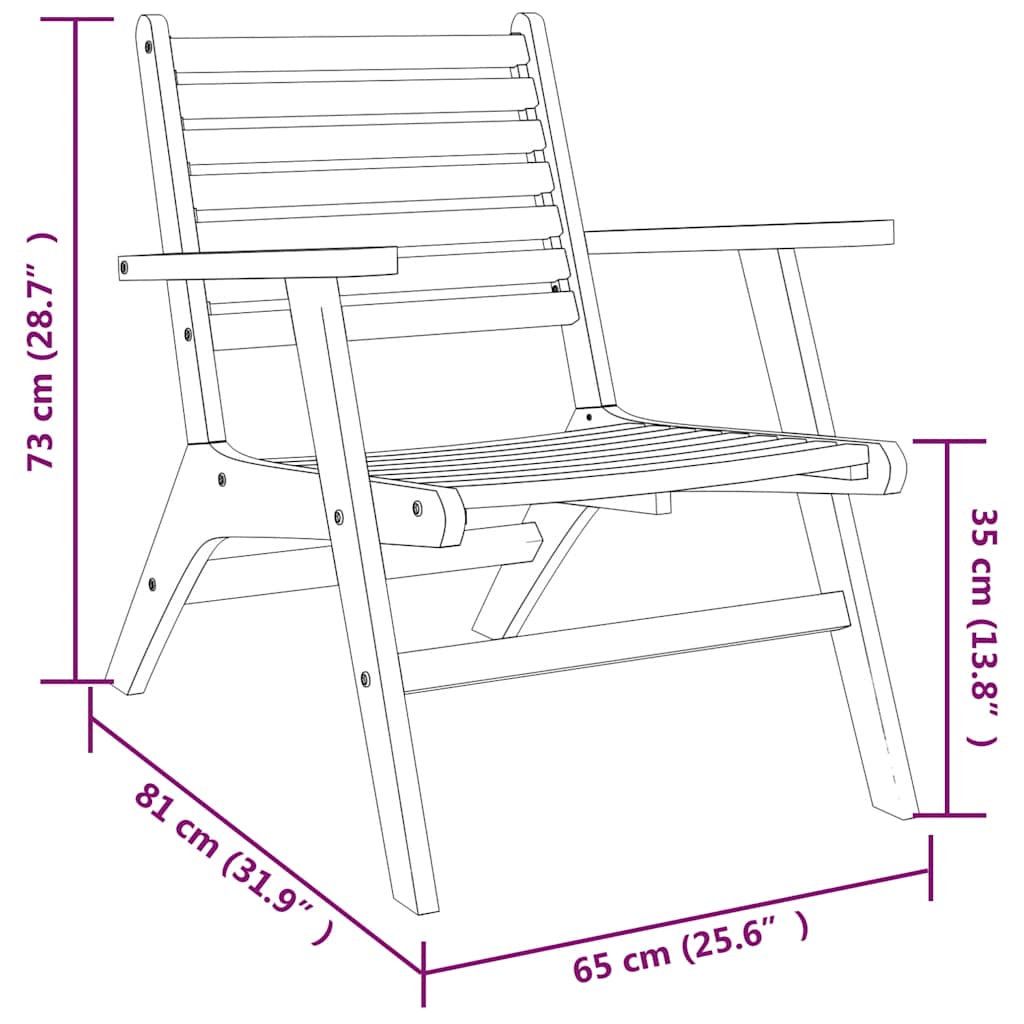 Tuinstoelen 2 st massief acaciahout – afbeelding 8
