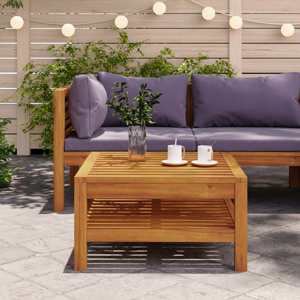 Salontafel 65x65x35 cm massief acaciahout – afbeelding 1