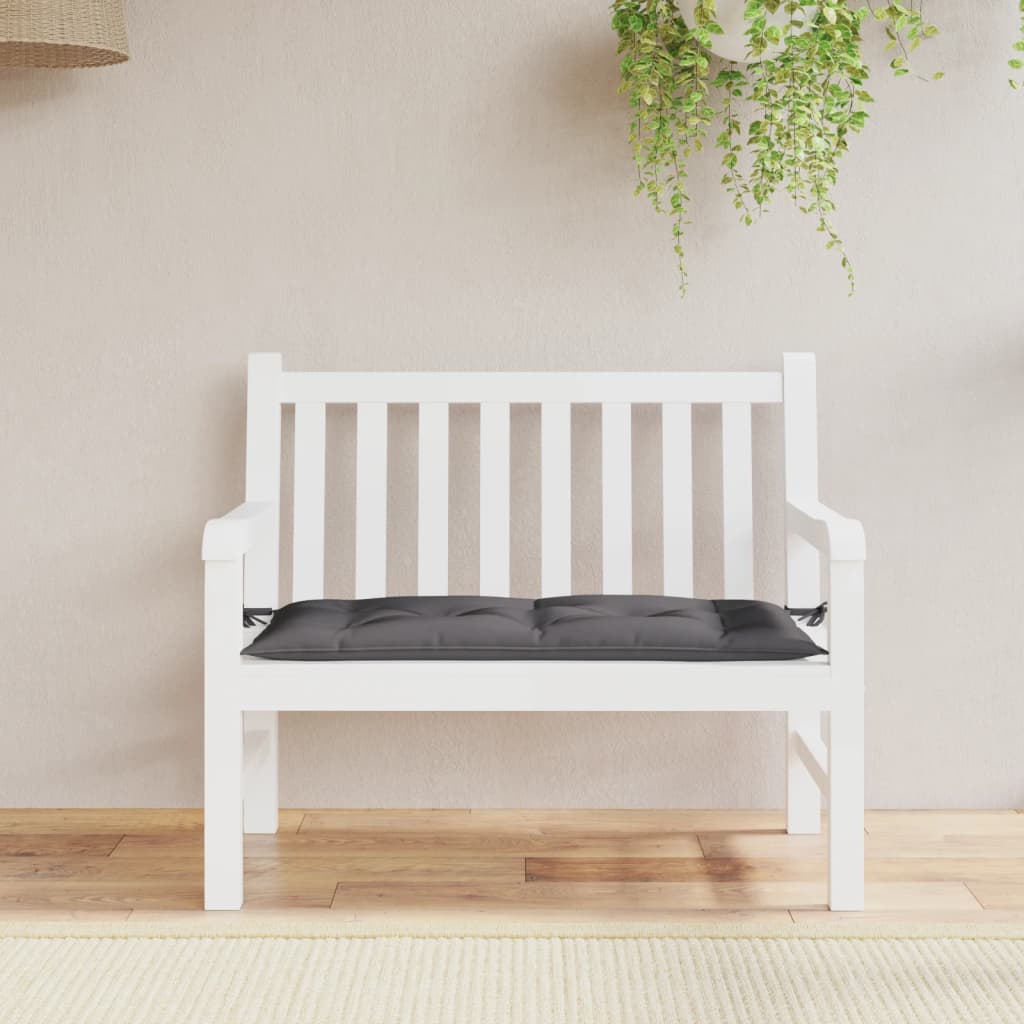 Tuinbankkussen 110x50x7 cm oxford stof antracietkleurig – afbeelding 1