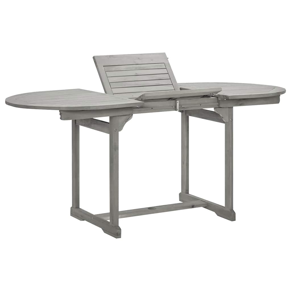 Tuintafel (120-170)x80x75 cm massief acaciahout – afbeelding 1