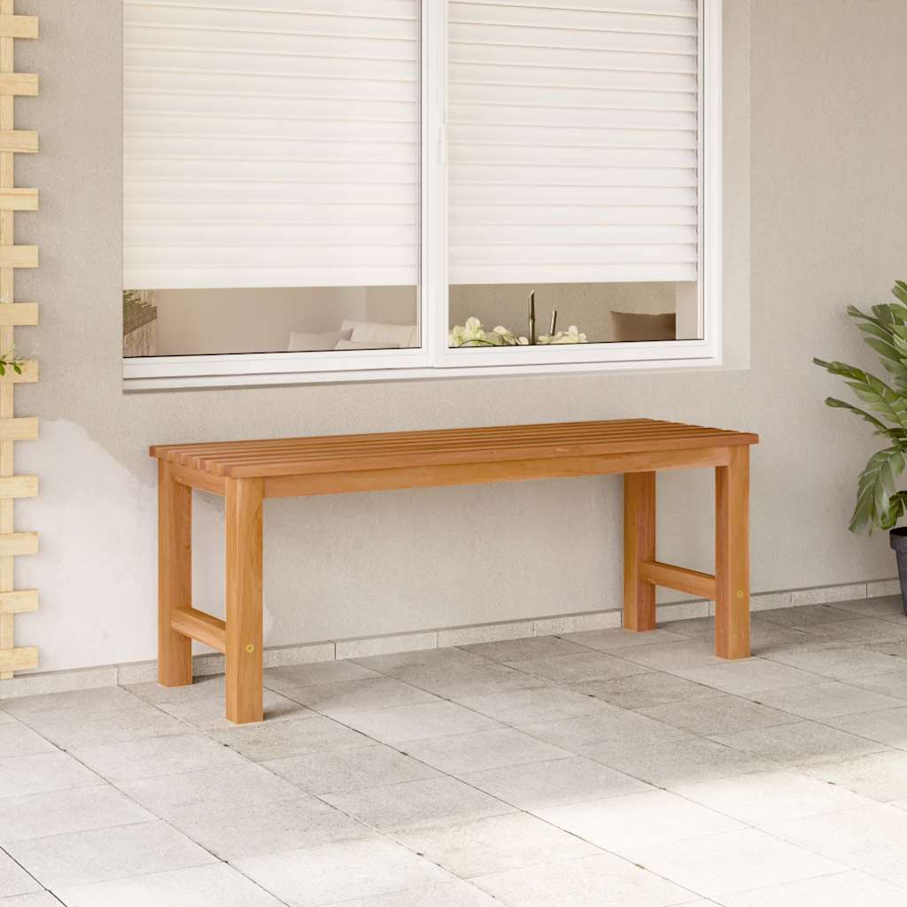 Tuinbank 114 cm massief teakhout – afbeelding 1
