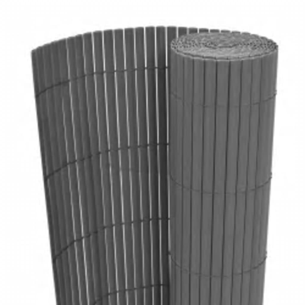 Tuinafscheiding dubbelzijdig 110x400 cm grijs – afbeelding 2