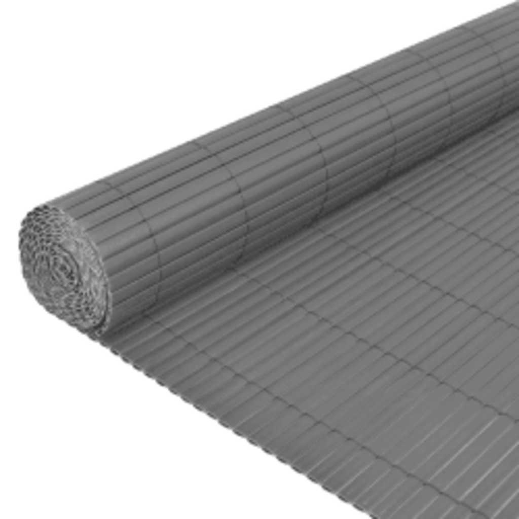 Tuinafscheiding dubbelzijdig 110x400 cm grijs – afbeelding 3