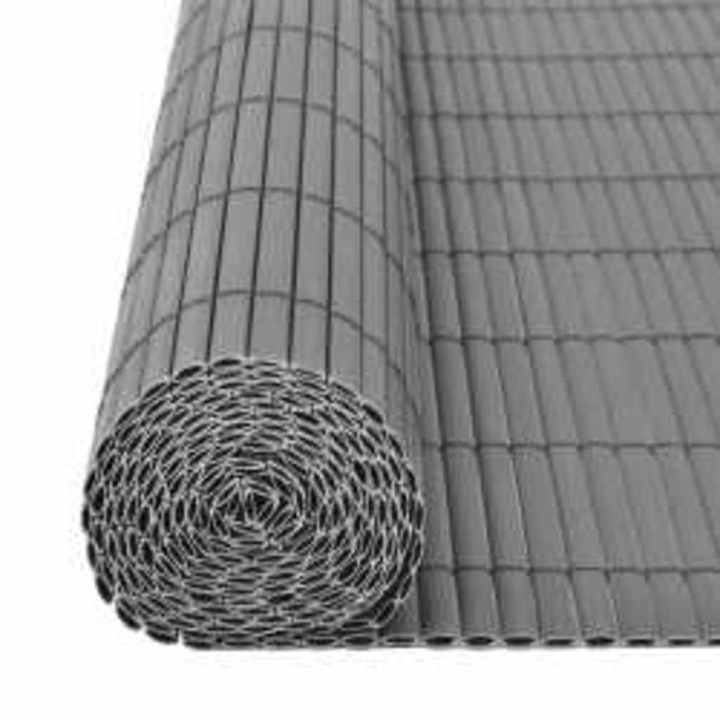 Tuinafscheiding dubbelzijdig 110x400 cm grijs – afbeelding 4