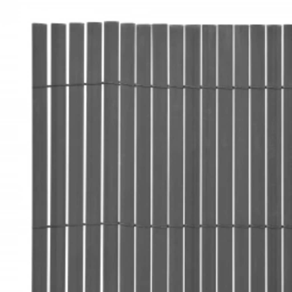 Tuinafscheiding dubbelzijdig 110x400 cm grijs – afbeelding 5