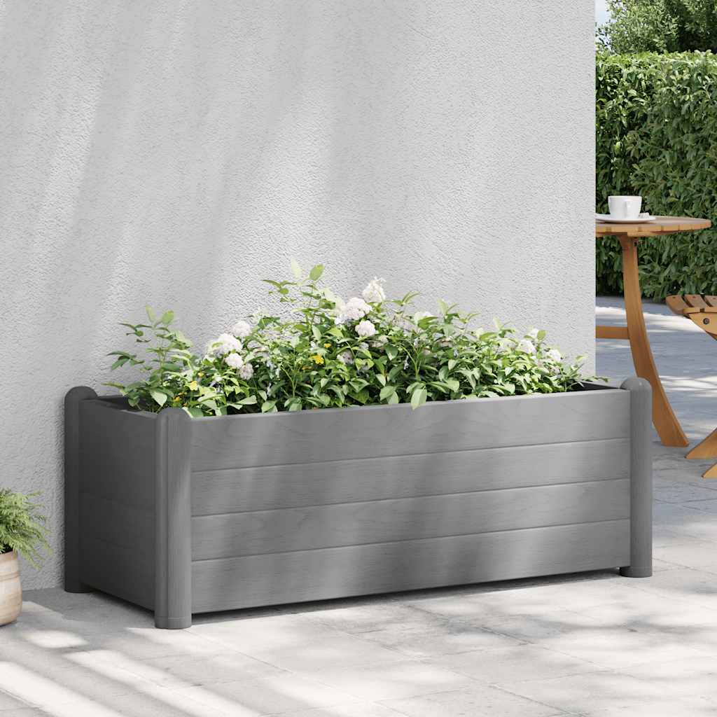Plantenbak verhoogd 100x43x35 cm PP steengrijs – afbeelding 1