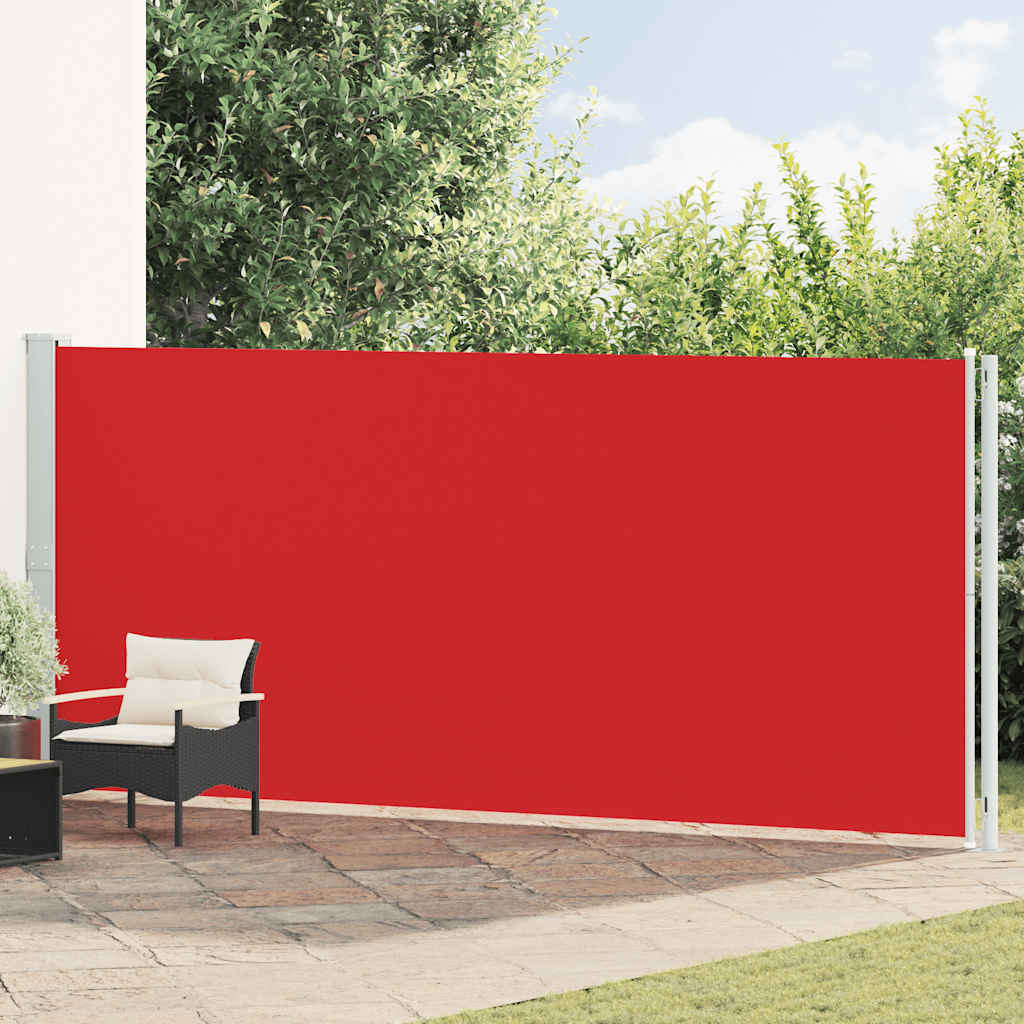 Tuinscherm uittrekbaar 180x600 cm rood – afbeelding 1