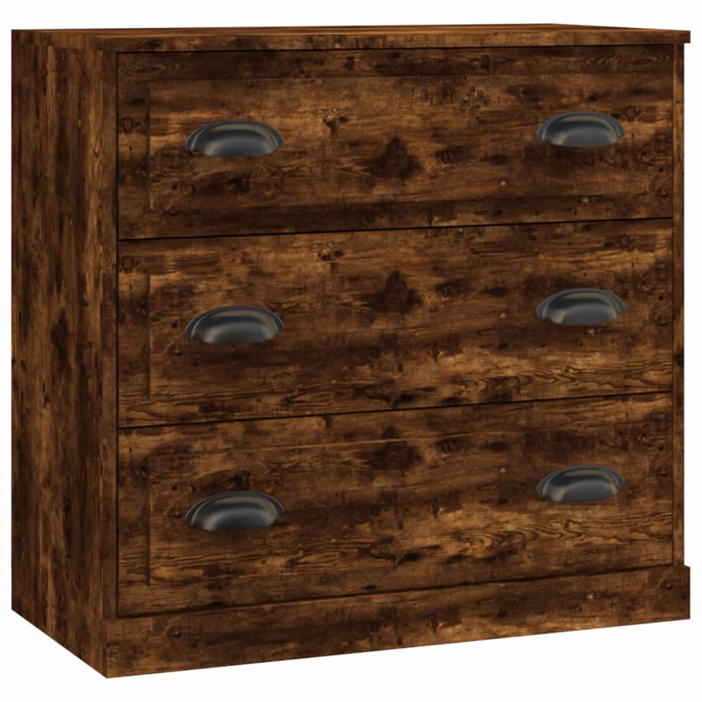 Dressoirs 2 st bewerkt hout gerookt eikenkleurig – afbeelding 3