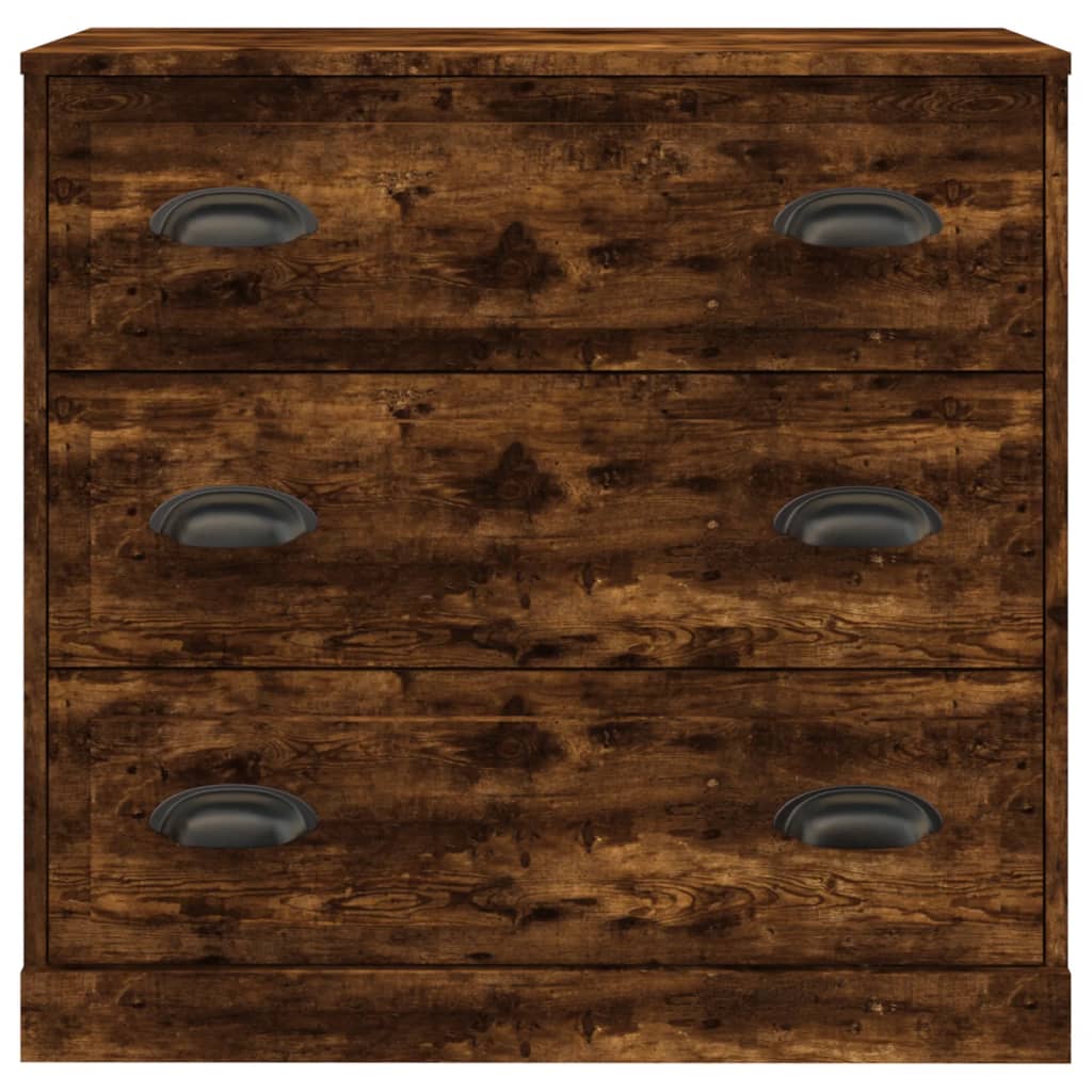 Dressoirs 2 st bewerkt hout gerookt eikenkleurig – afbeelding 4