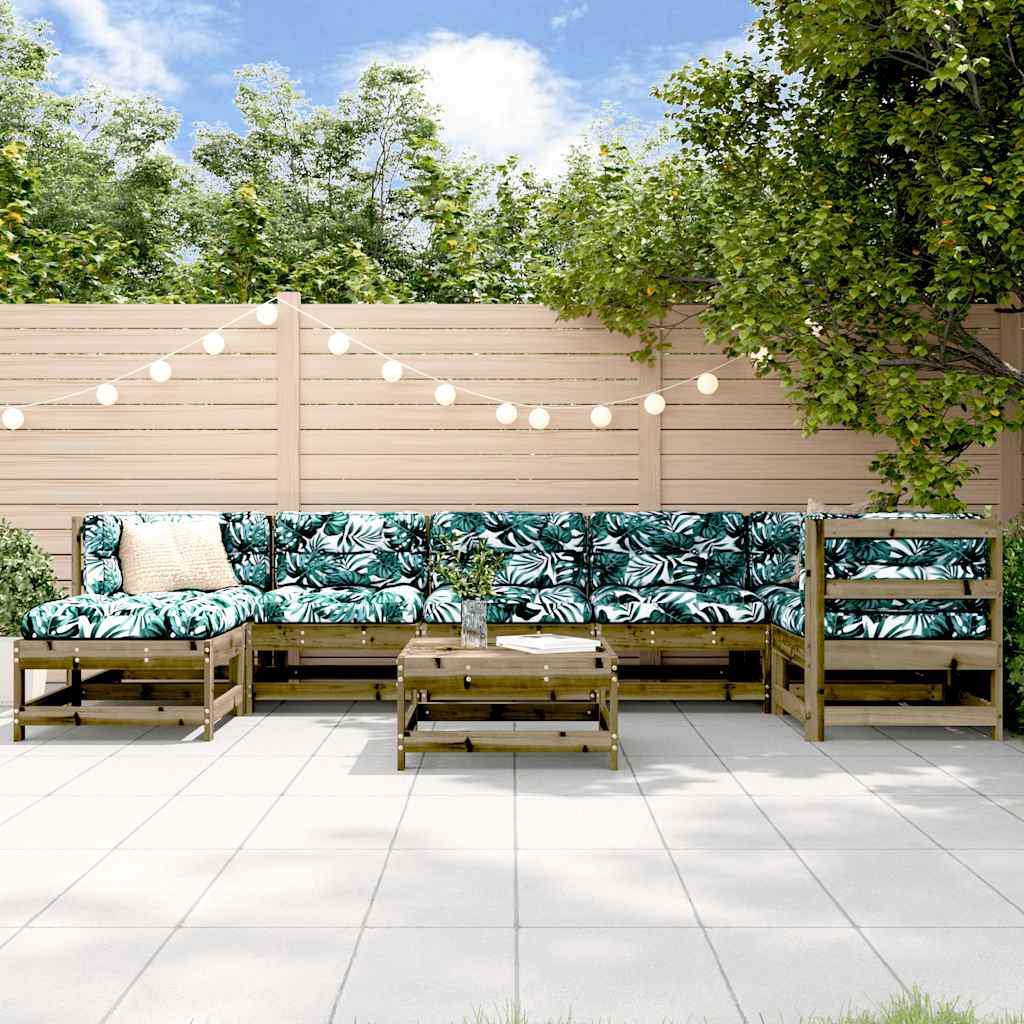 8-delige Loungeset geïmpregneerd grenenhout