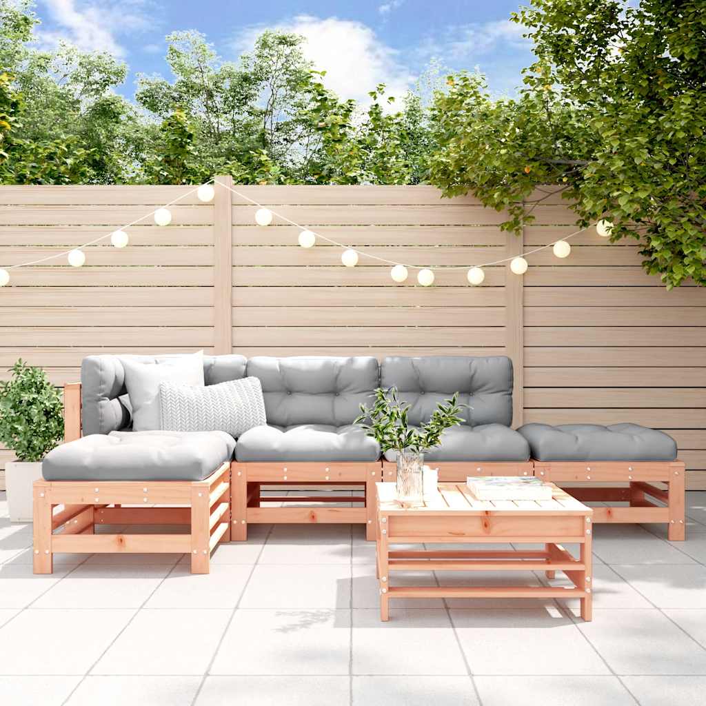 6-delige Loungeset massief douglashout – afbeelding 1