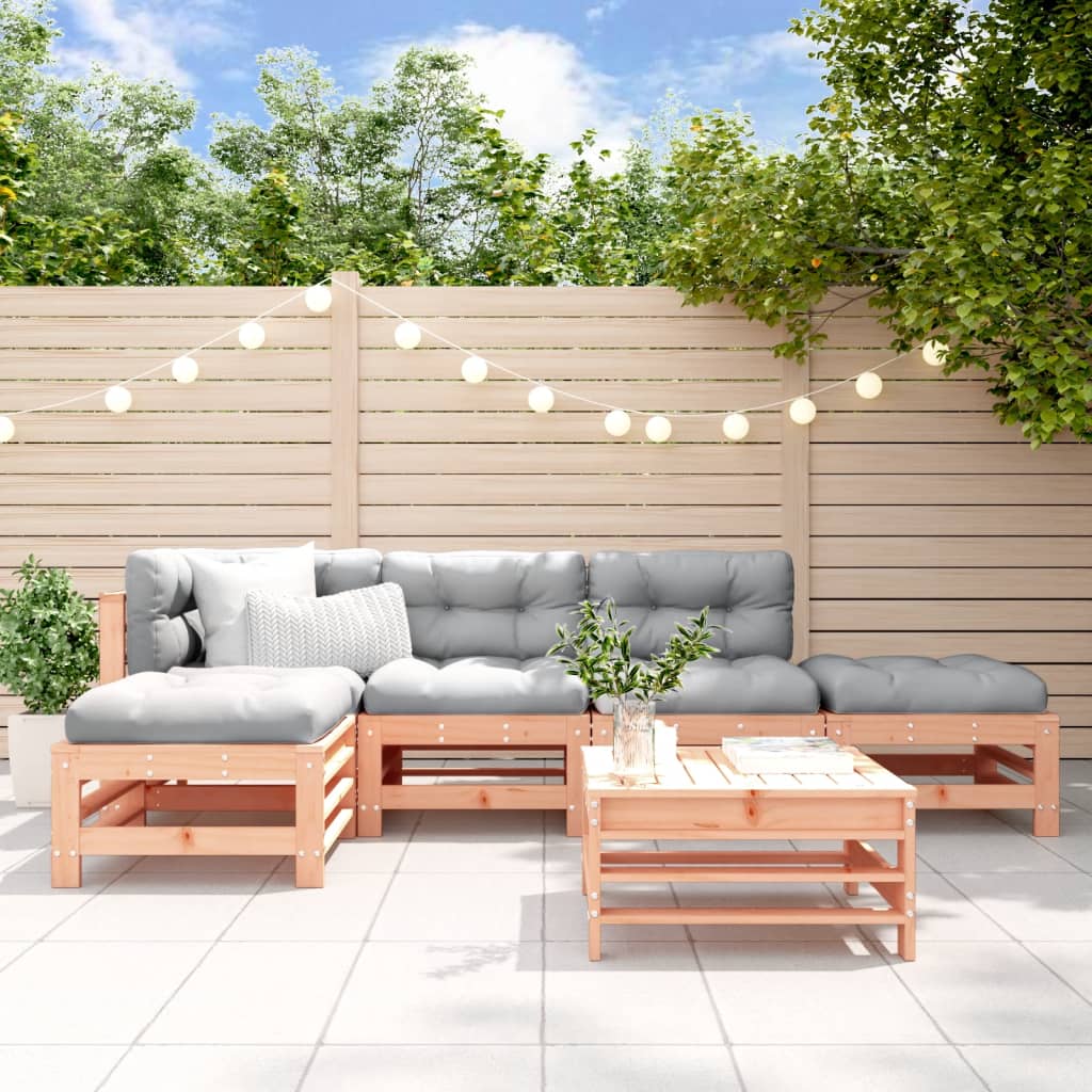 6-delige Loungeset massief douglashout – afbeelding 1