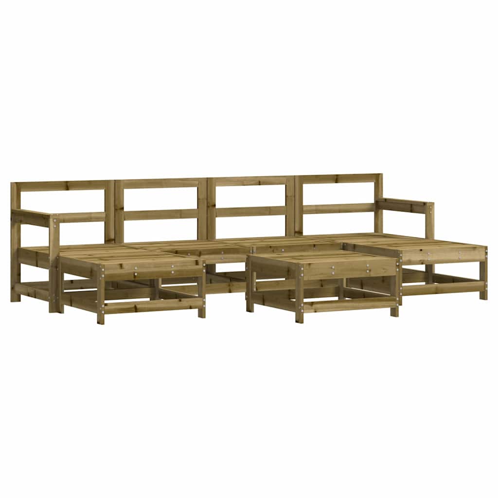 7-delige Loungeset geïmpregneerd grenenhout – afbeelding 2