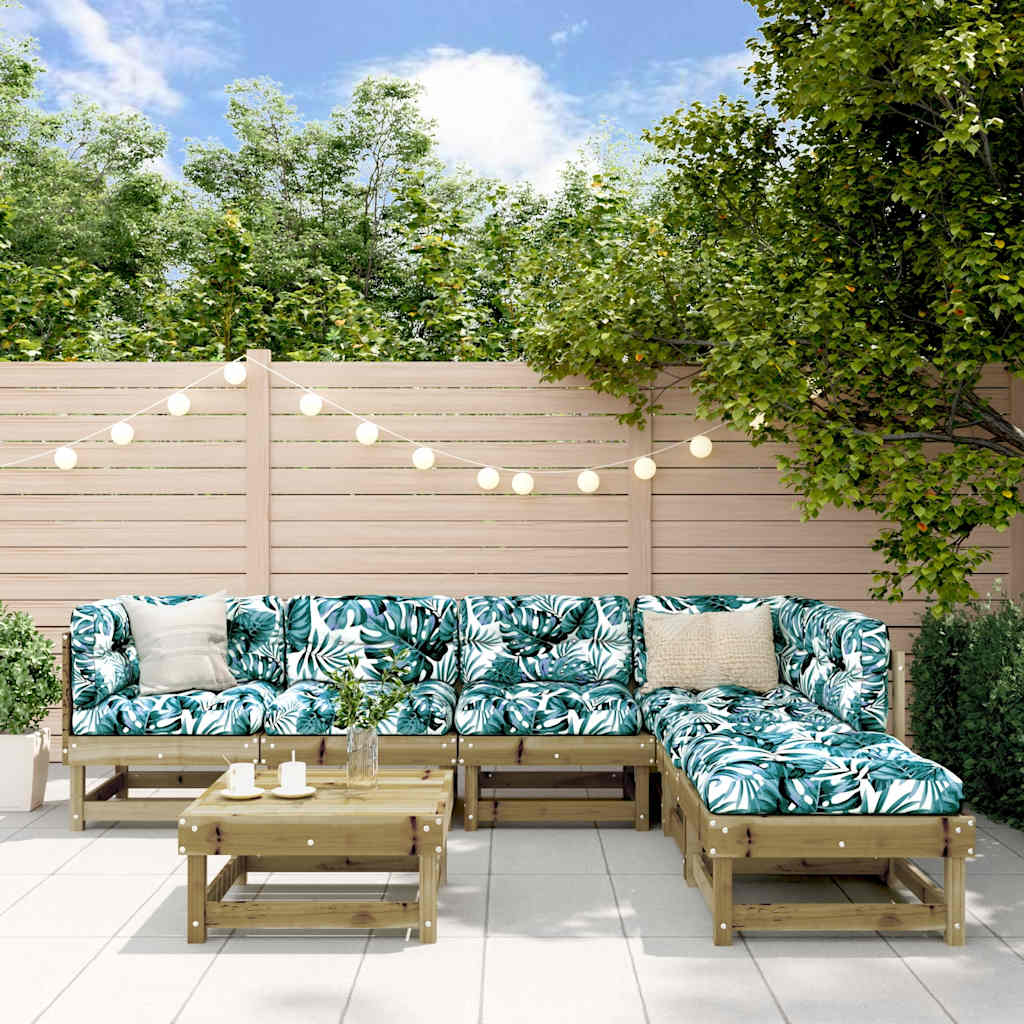 7-delige Loungeset geïmpregneerd grenenhout – afbeelding 1