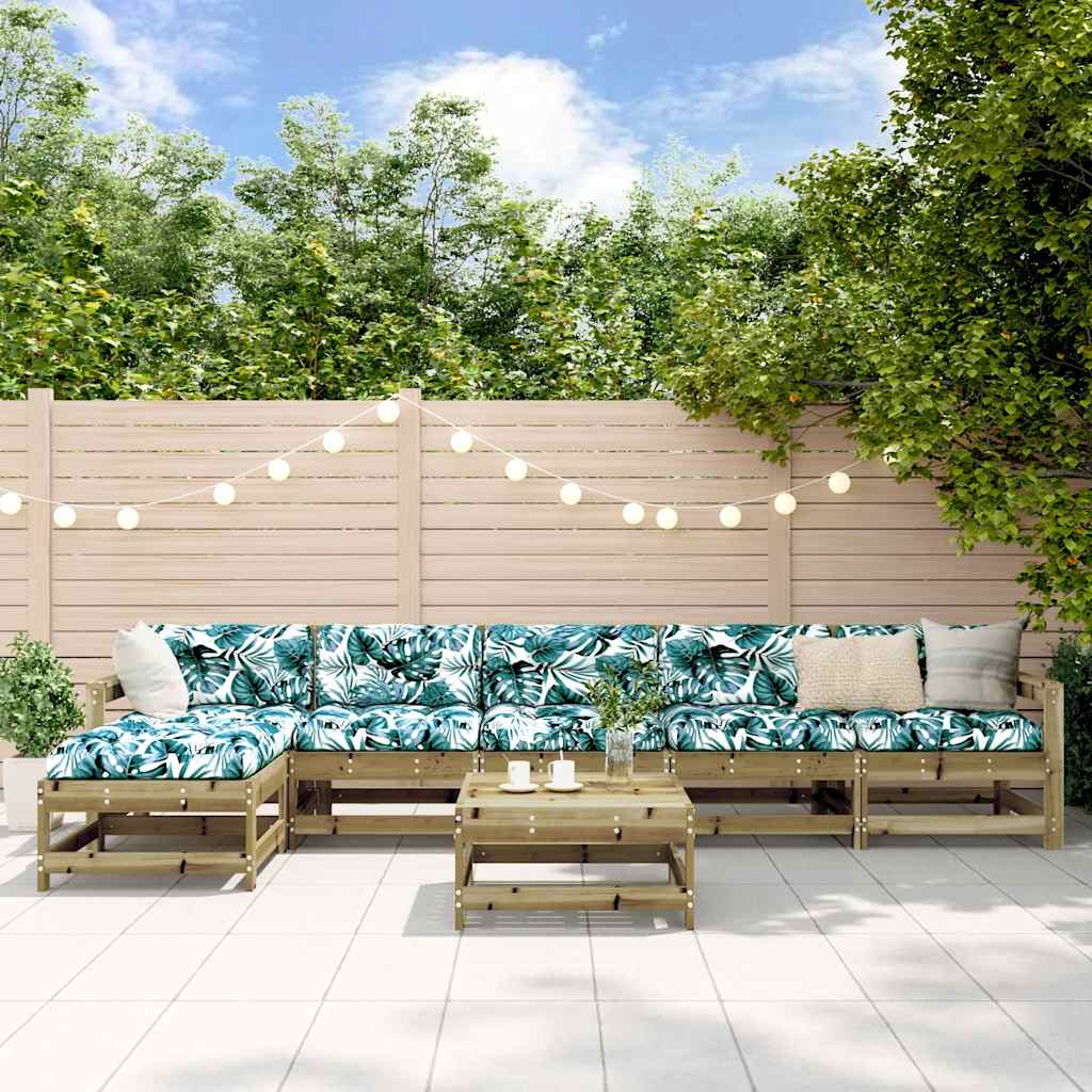 7-delige Loungeset geïmpregneerd grenenhout – afbeelding 1
