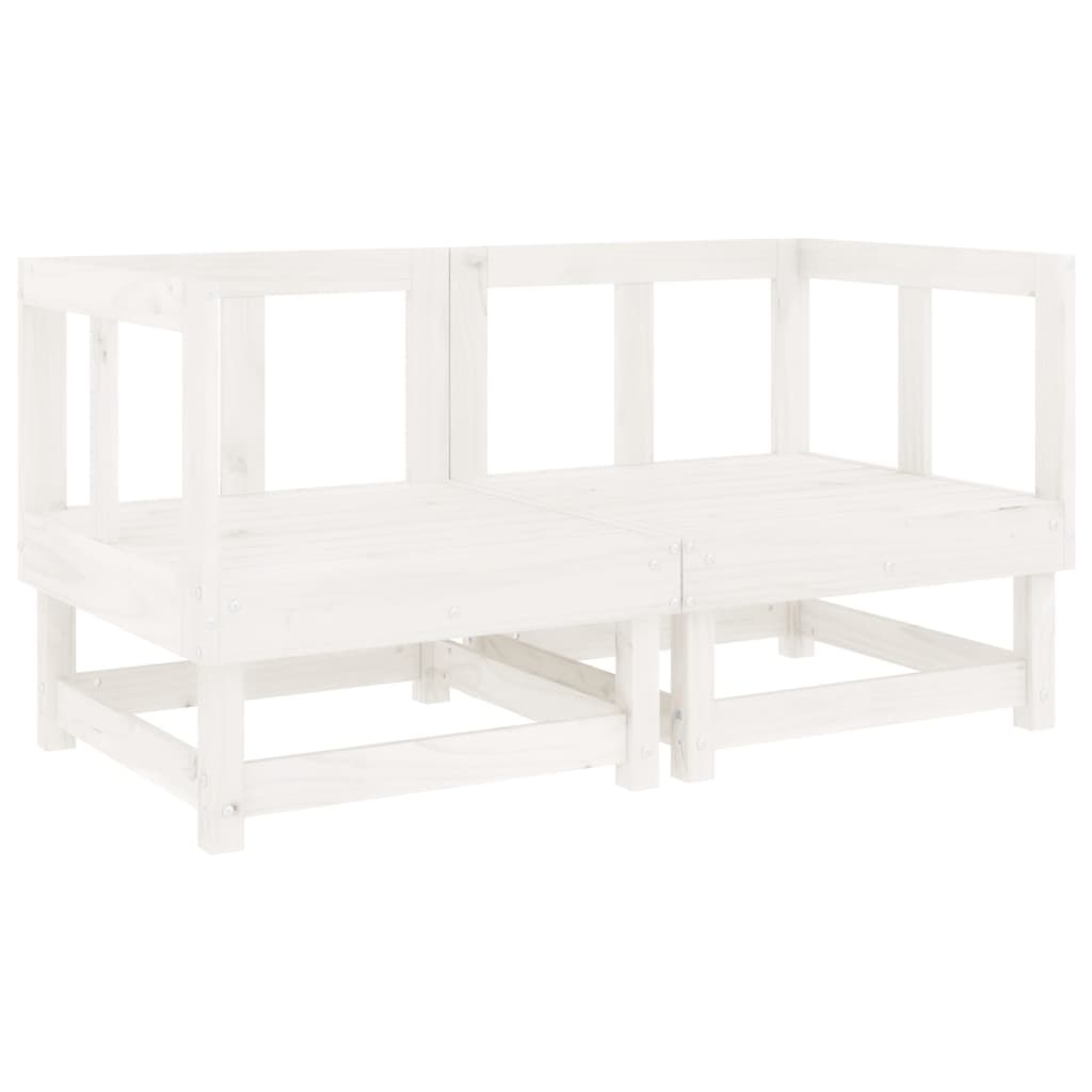 6-delige Loungeset massief grenenhout wit – afbeelding 3