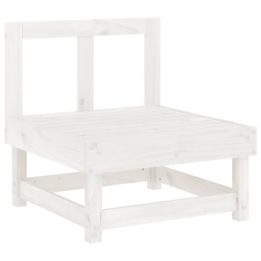 6-delige Loungeset massief grenenhout wit – afbeelding 5