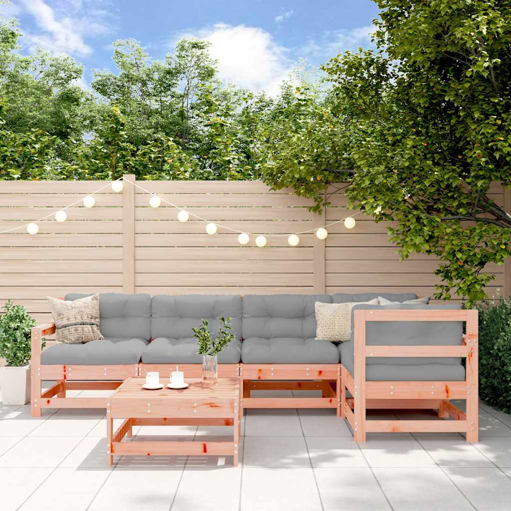 6-delige Loungeset massief douglashout – afbeelding 1