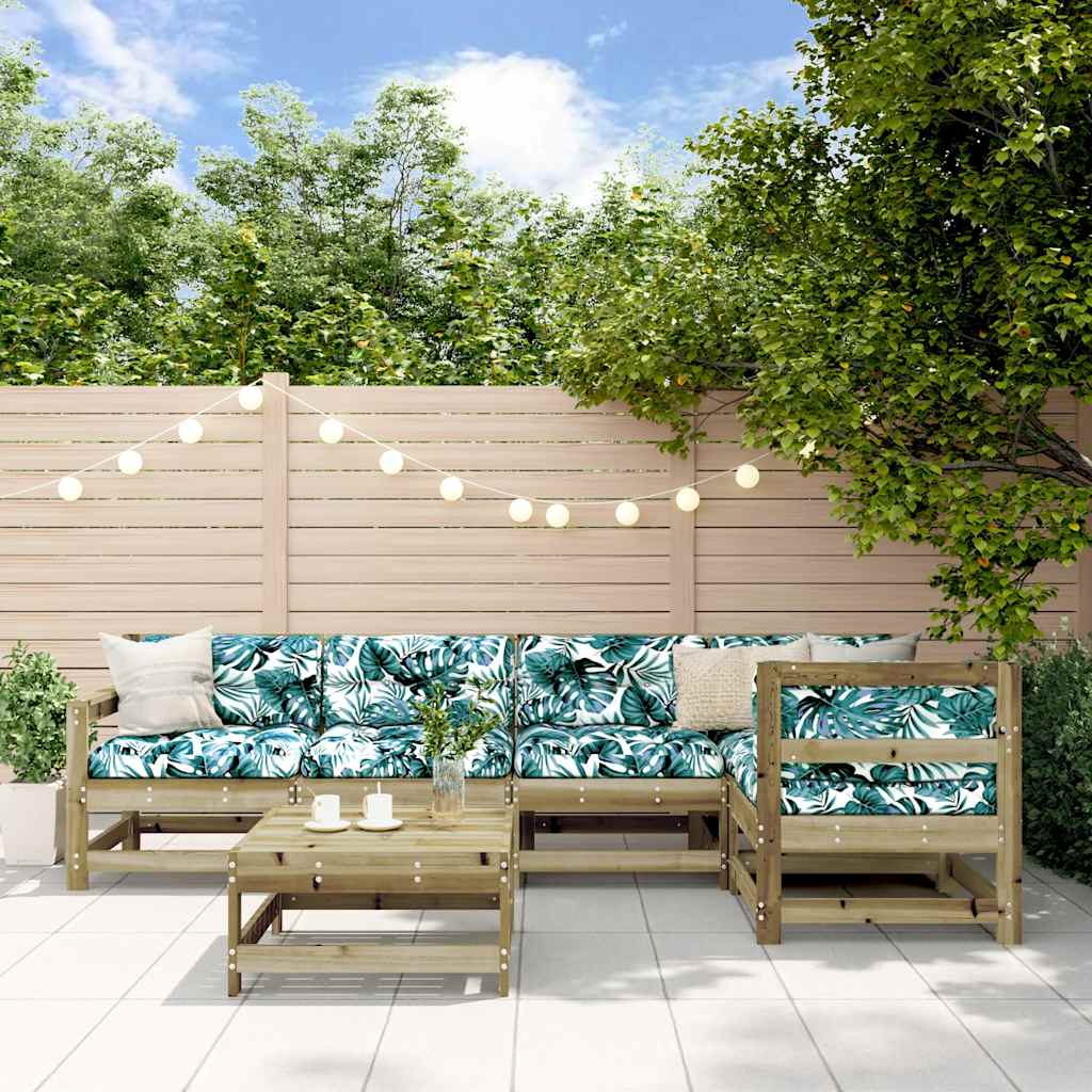 6-delige Loungeset geïmpregneerd grenenhout – afbeelding 1