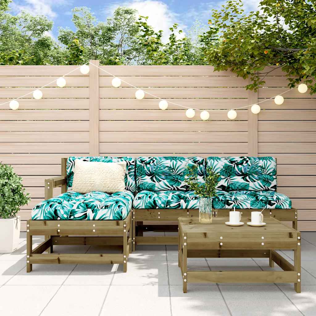 5-delige Loungeset geïmpregneerd grenenhout – afbeelding 1