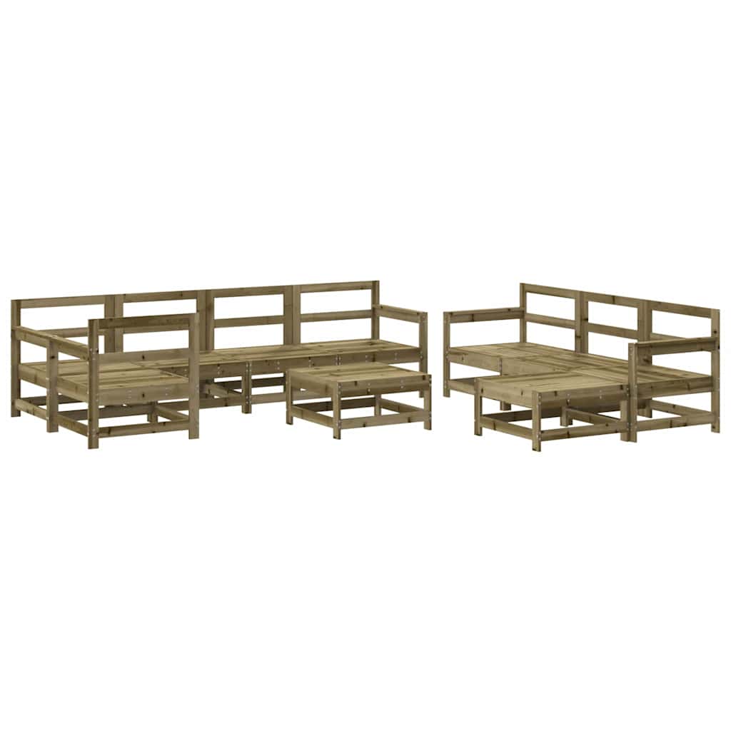 10-delige Loungeset geïmpregneerd grenenhout – afbeelding 2