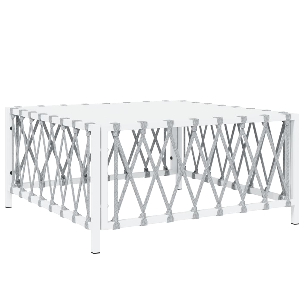 8-delige Loungeset met kussens staal wit – afbeelding 6