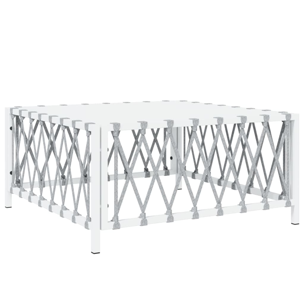 8-delige Loungeset met kussens staal wit – afbeelding 6