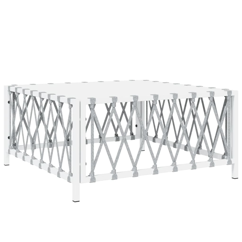 8-delige Loungeset met kussens staal wit – afbeelding 7