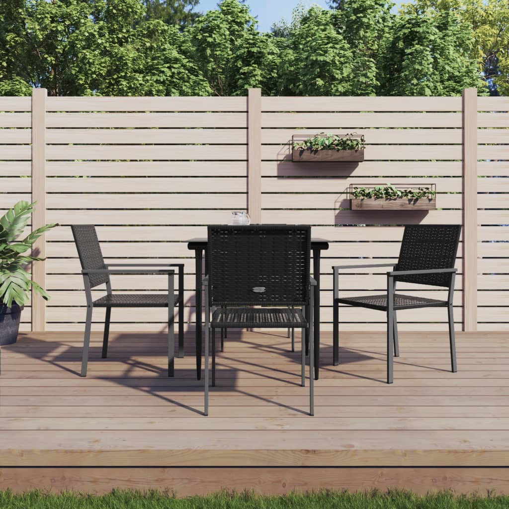 5-delige Tuinset poly rattan en staal – afbeelding 1