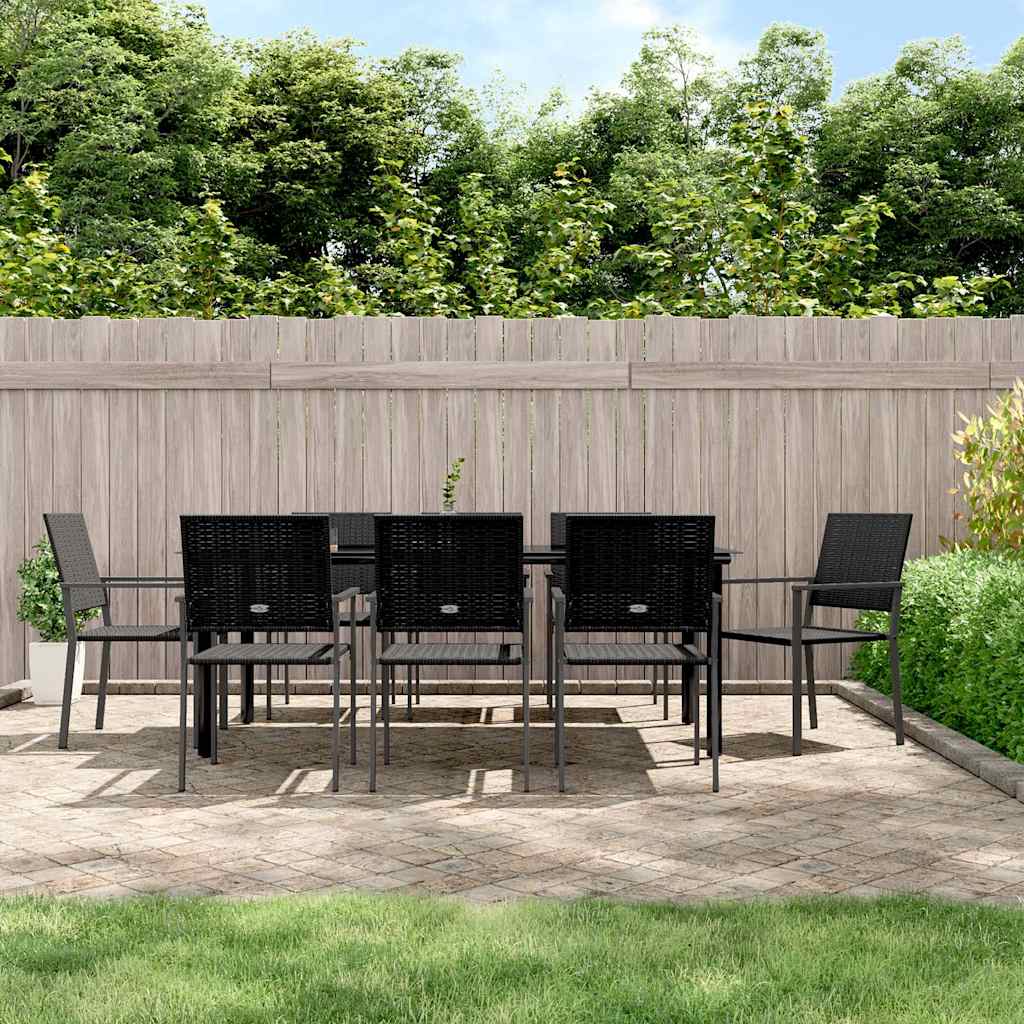 9-delige Tuinset poly rattan en staal