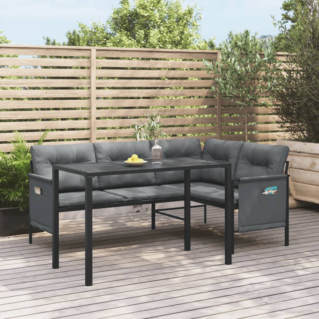 2-delige Tuinset staal antracietkleurig – afbeelding 1