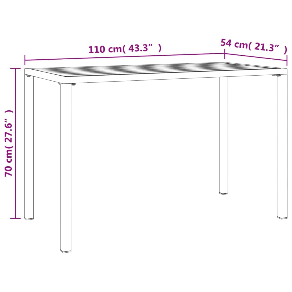 2-delige Tuinset staal antracietkleurig – afbeelding 11
